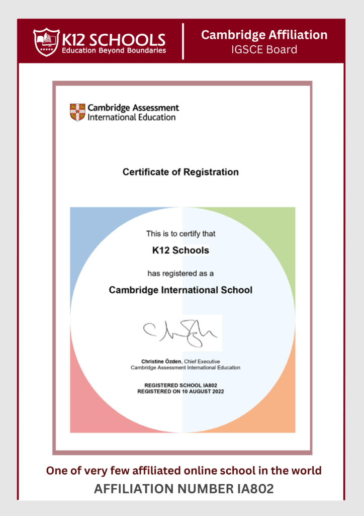 Top online schools in USA Online school k12 Home school virtual learning Cambridge Affiliation certificate